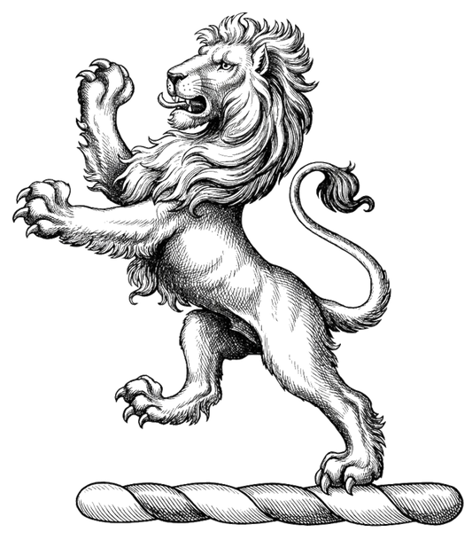 A lion rampant or digital download: Includes Color PNG, B&W PNG, and SVG vector files