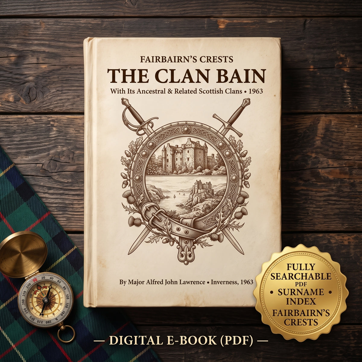 The Clan Bain with Its Ancestral and Related Scottish Clans (1963) - Searchable PDF & Surname Index