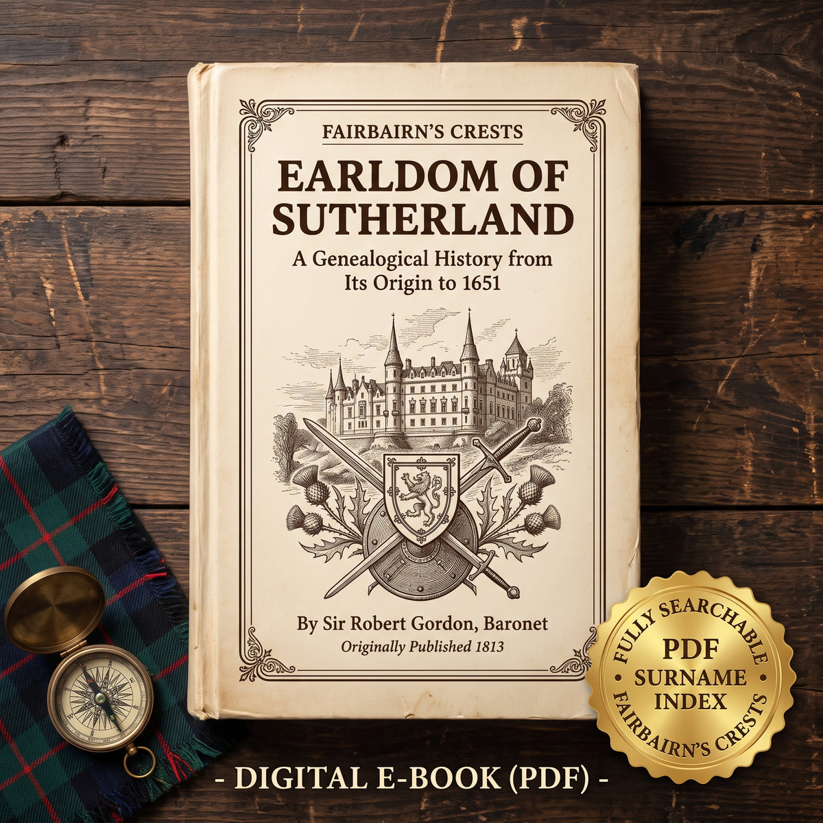 Genealogical History of the Earldom of Sutherland (1813) – Sir Robert Gordon – Searchable & Indexed PDF