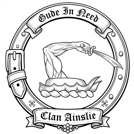 Clan Ainslie Crest digital download: Includes Color PNG, B&W PNG, and SVG vector files