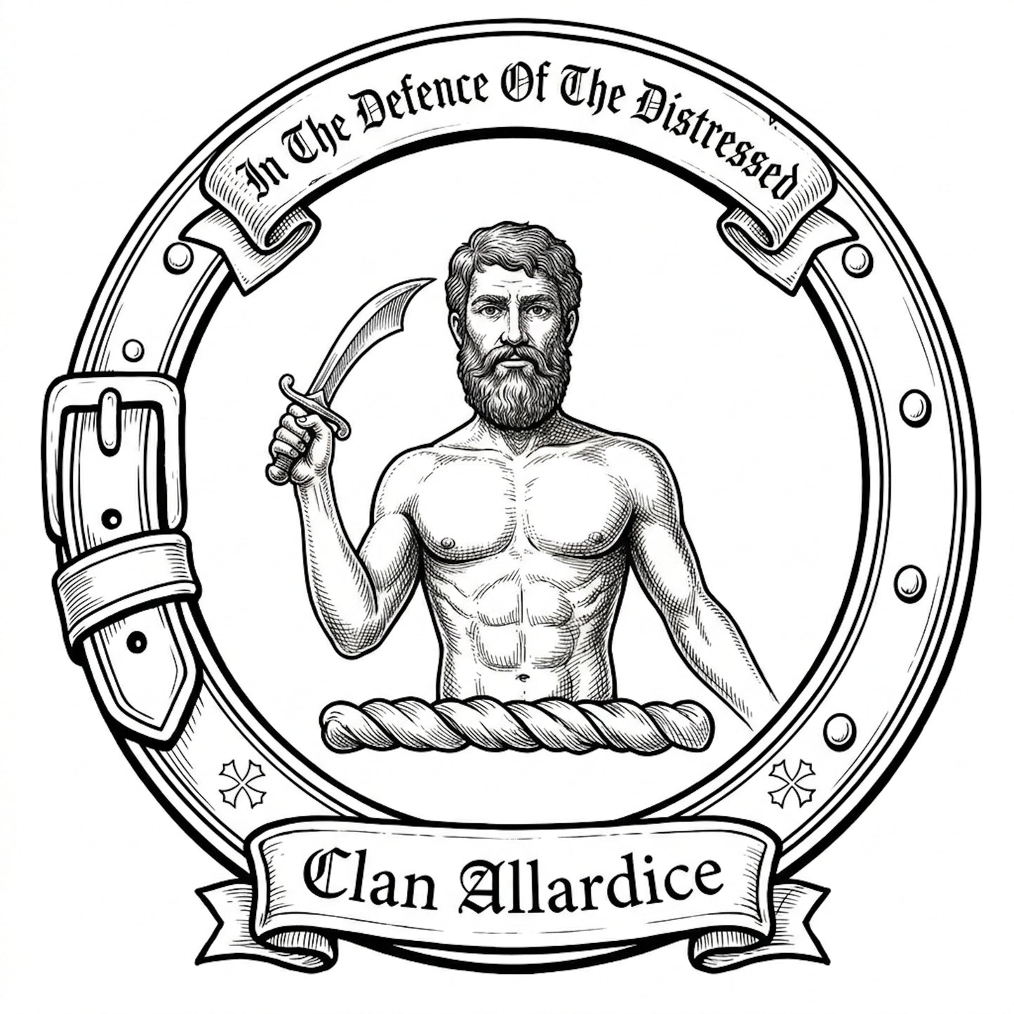 Clan Allardice Crest digital download: Includes Color PNG, B&W PNG, and SVG vector files