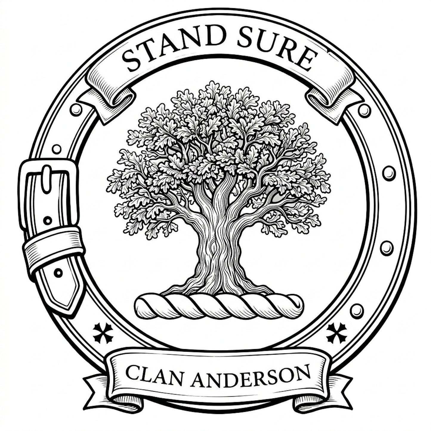 Clan Anderson Crest digital download: Includes Color PNG, B&W PNG, and SVG vector files