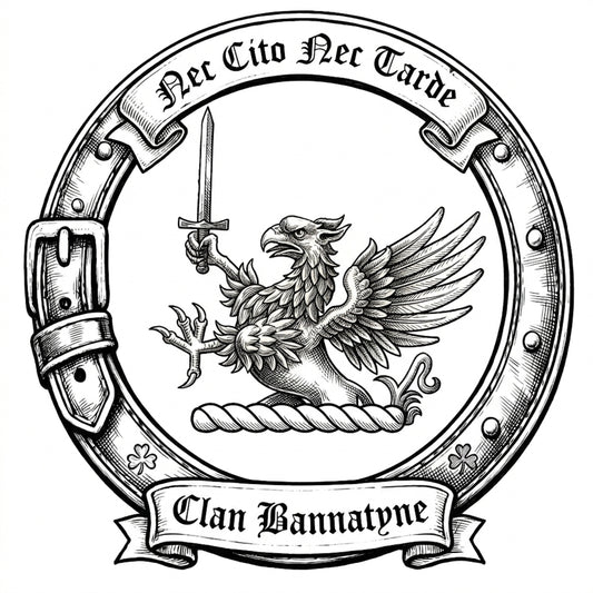 Clan Bannatyne Crest digital download: Includes Color PNG, B&W PNG, and SVG vector files
