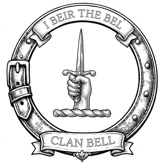 Clan Bell Crest digital download: Includes Color PNG, B&W PNG, and SVG vector files