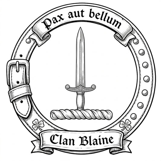 Clan Blane Crest digital download: Includes Color PNG, B&W PNG, and SVG vector files