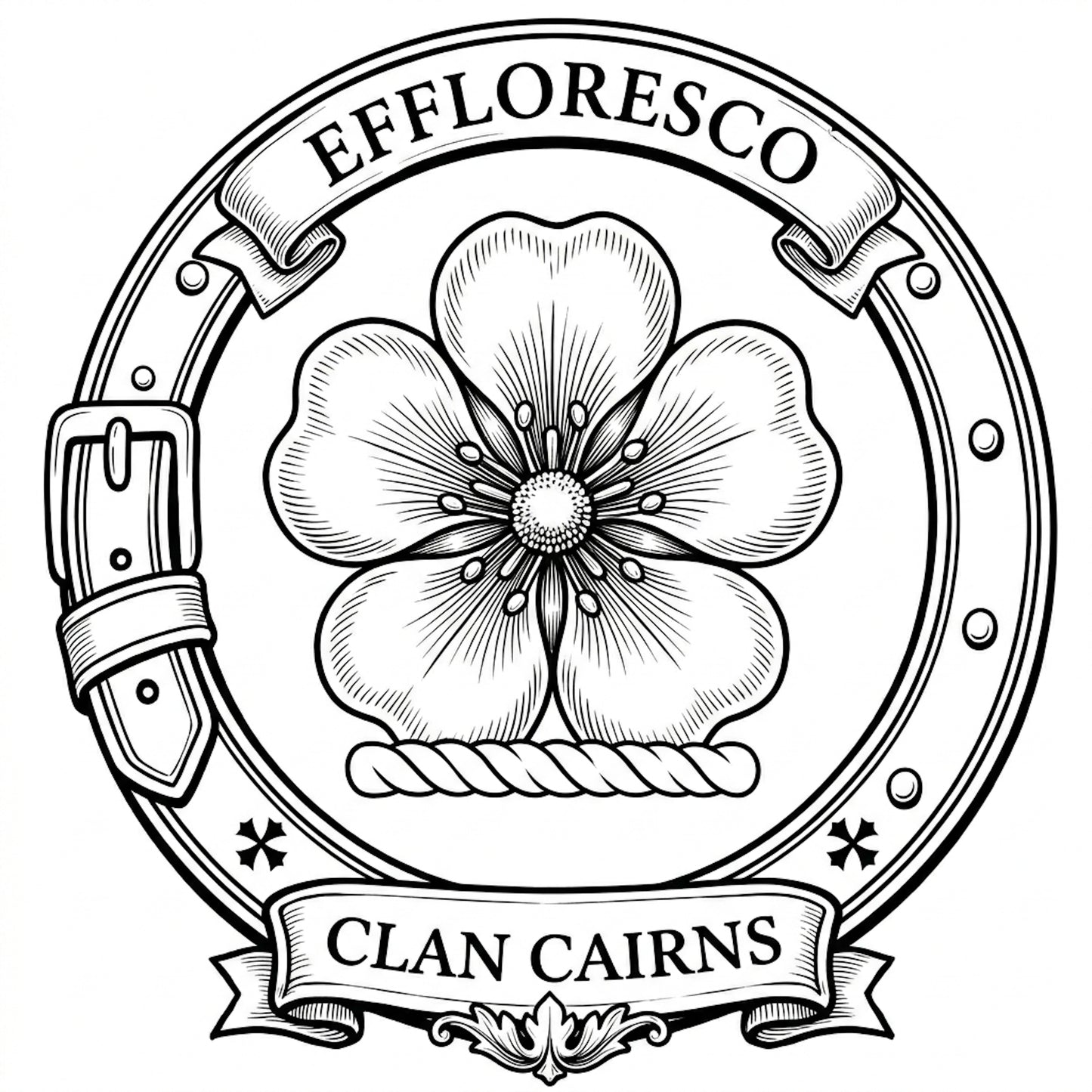 Clan Cairns Crest digital download: Includes Color PNG, B&W PNG, and SVG vector files