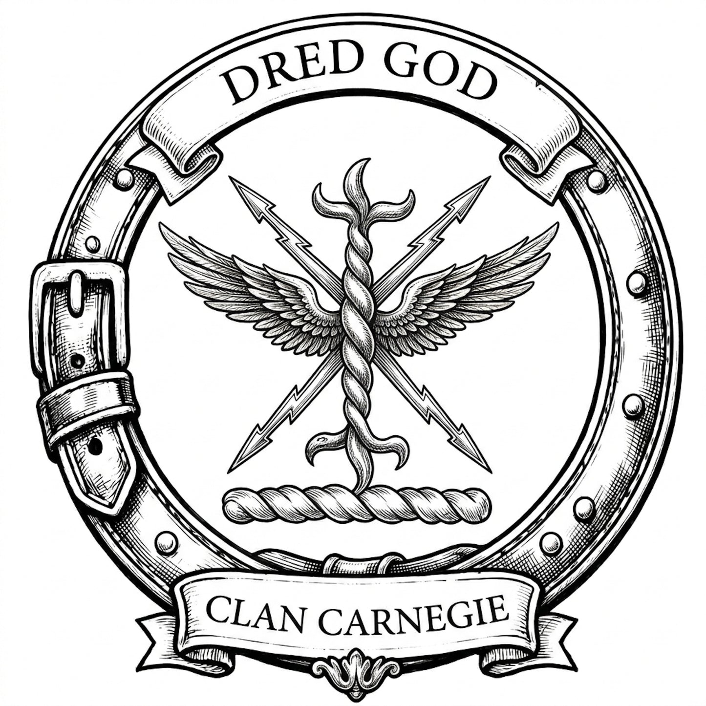 Clan Carnegie Crest digital download: Includes Color PNG, B&W PNG, and SVG vector files