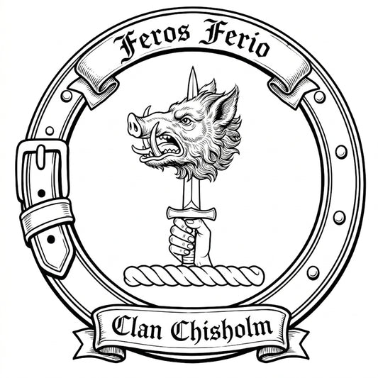 Clan Chisholm Crest digital download: Includes Color PNG, B&W PNG, and SVG vector files