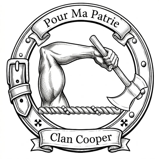 Clan Cooper Crest digital download: Includes Color PNG, B&W PNG, and SVG vector files