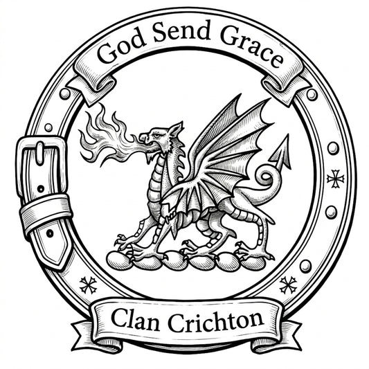 Clan Crichton Crest digital download: Includes Color PNG, B&W PNG, and SVG vector files