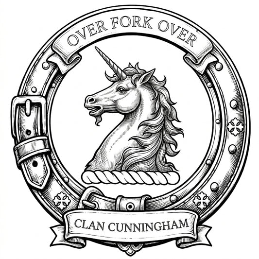 Clan Cunningham Crest digital download: Includes Color PNG, B&W PNG, and SVG vector files