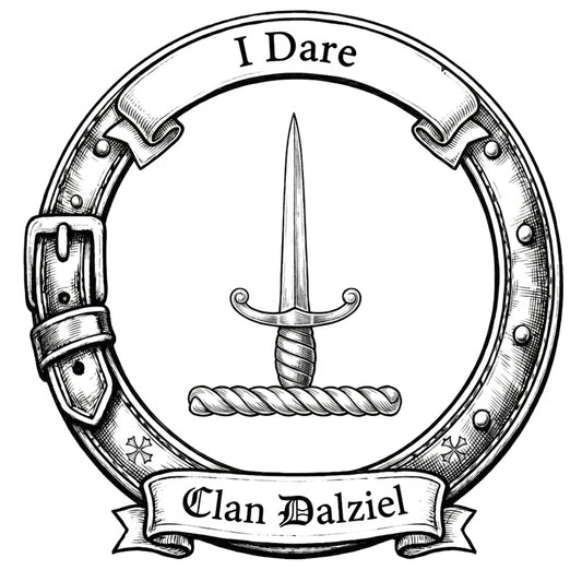 Clan Dalziel Crest digital download: Includes Color PNG, B&W PNG, and SVG vector files