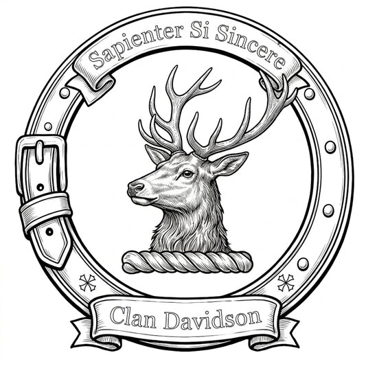 Clan Davidson Crest digital download: Includes Color PNG, B&W PNG, and SVG vector files