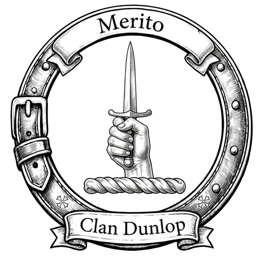 Clan Dunlop Crest digital download: Includes Color PNG, B&W PNG, and SVG vector files