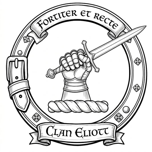 Clan Eliott Crest digital download: Includes Color PNG, B&W PNG, and SVG vector files