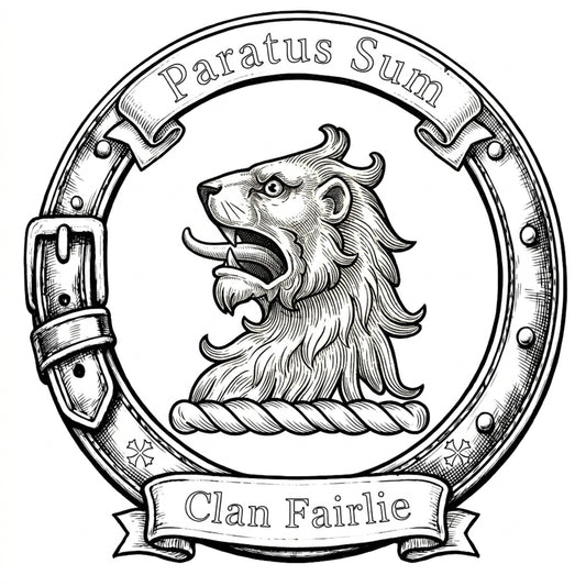 Clan Fairlie Crest digital download: Includes Color PNG, B&W PNG, and SVG vector files