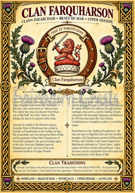 Clan Farquharson Poster - Digital Download