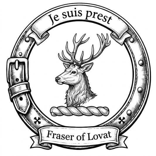 Clan Fraser of Lovat Crest digital download: Includes Color PNG, B&W PNG, and SVG vector files