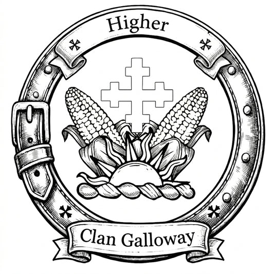 Clan Galloway Crest digital download: Includes Color PNG, B&W PNG, and SVG vector files