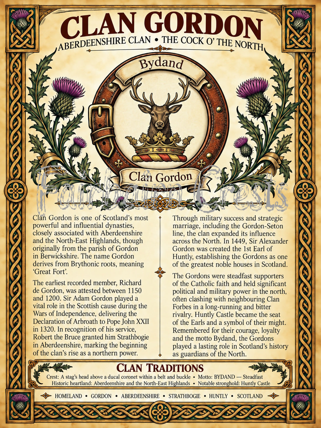 Clan Gordon Poster - Digital Download
