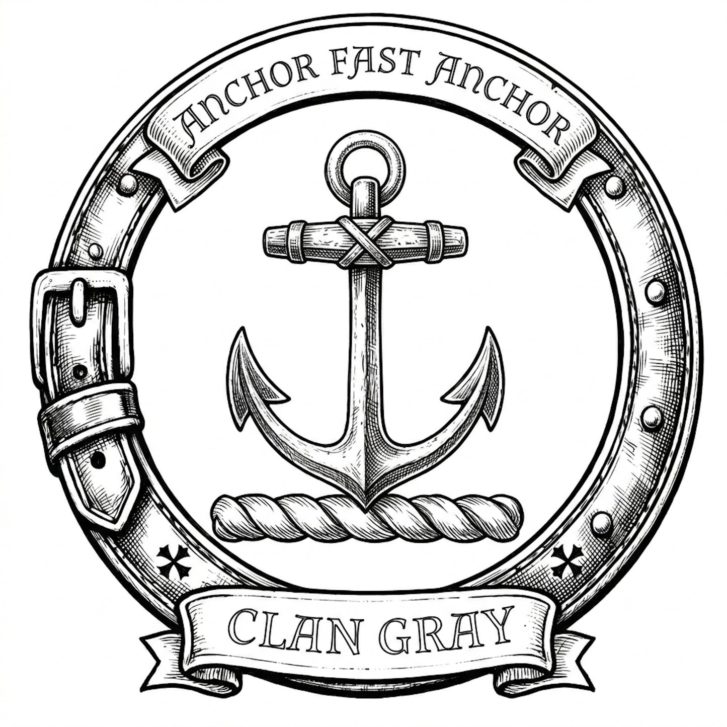 Clan Gray Crest digital download: Includes Color PNG, B&W PNG, and SVG vector files