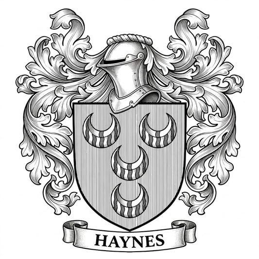 The Haynes Family Coat of Arms digital download: Includes Color PNG, B&W PNG, and SVG vector files
