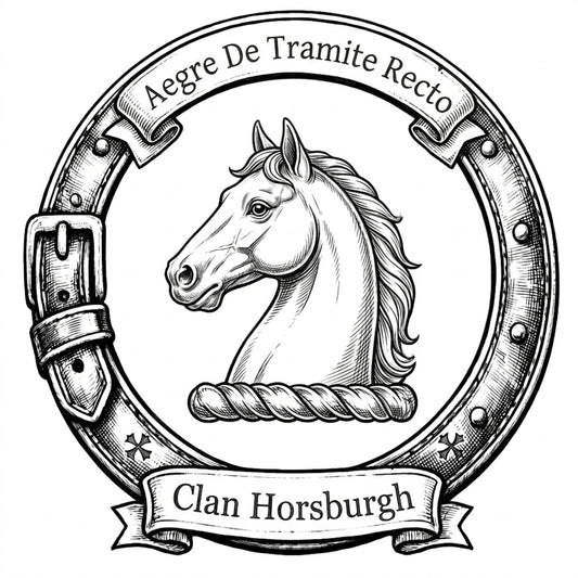 Clan Horsburgh Crest digital download: Includes Color PNG, B&W PNG, and SVG vector files