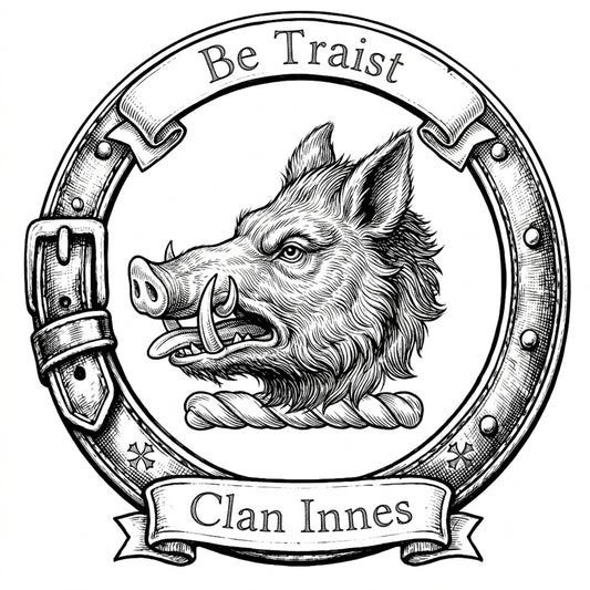 Clan Innes Crest digital download: Includes Color PNG, B&W PNG, and SVG vector files