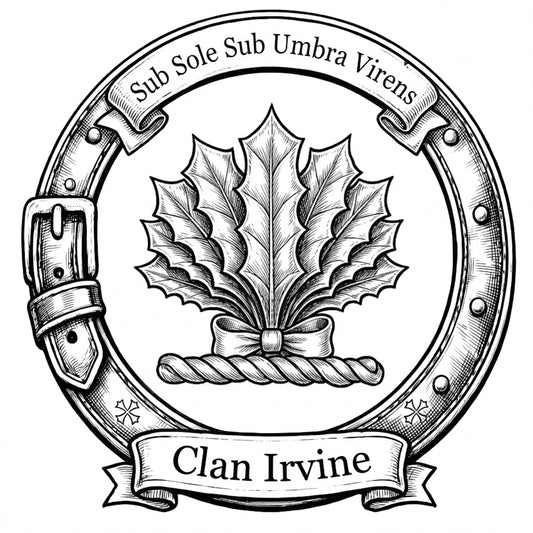 Clan Irvine Crest digital download: Includes Color PNG, B&W PNG, and SVG vector files
