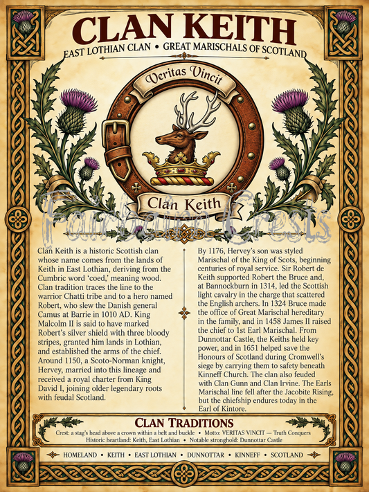 Clan Keith Poster - Digital Download
