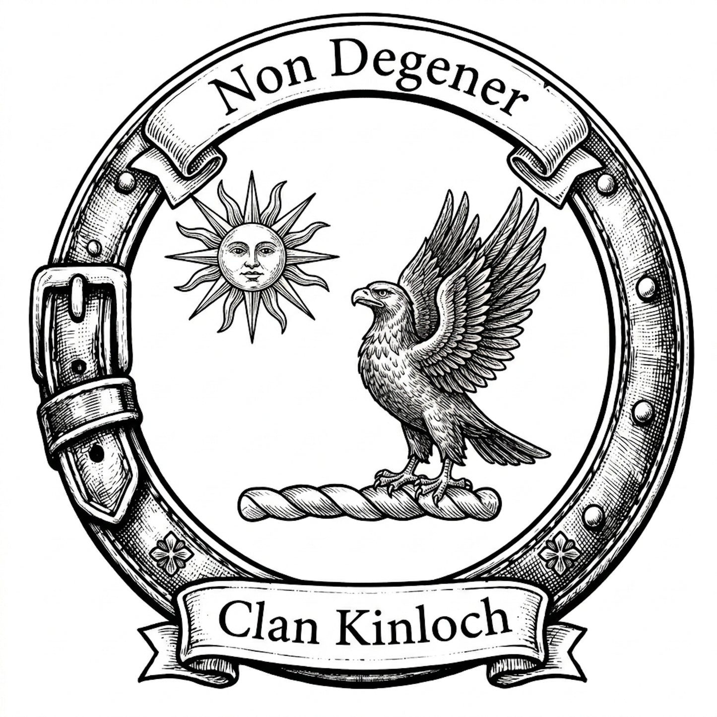 Clan Kinloch Crest digital download: Includes Color PNG, B&W PNG, and SVG vector files