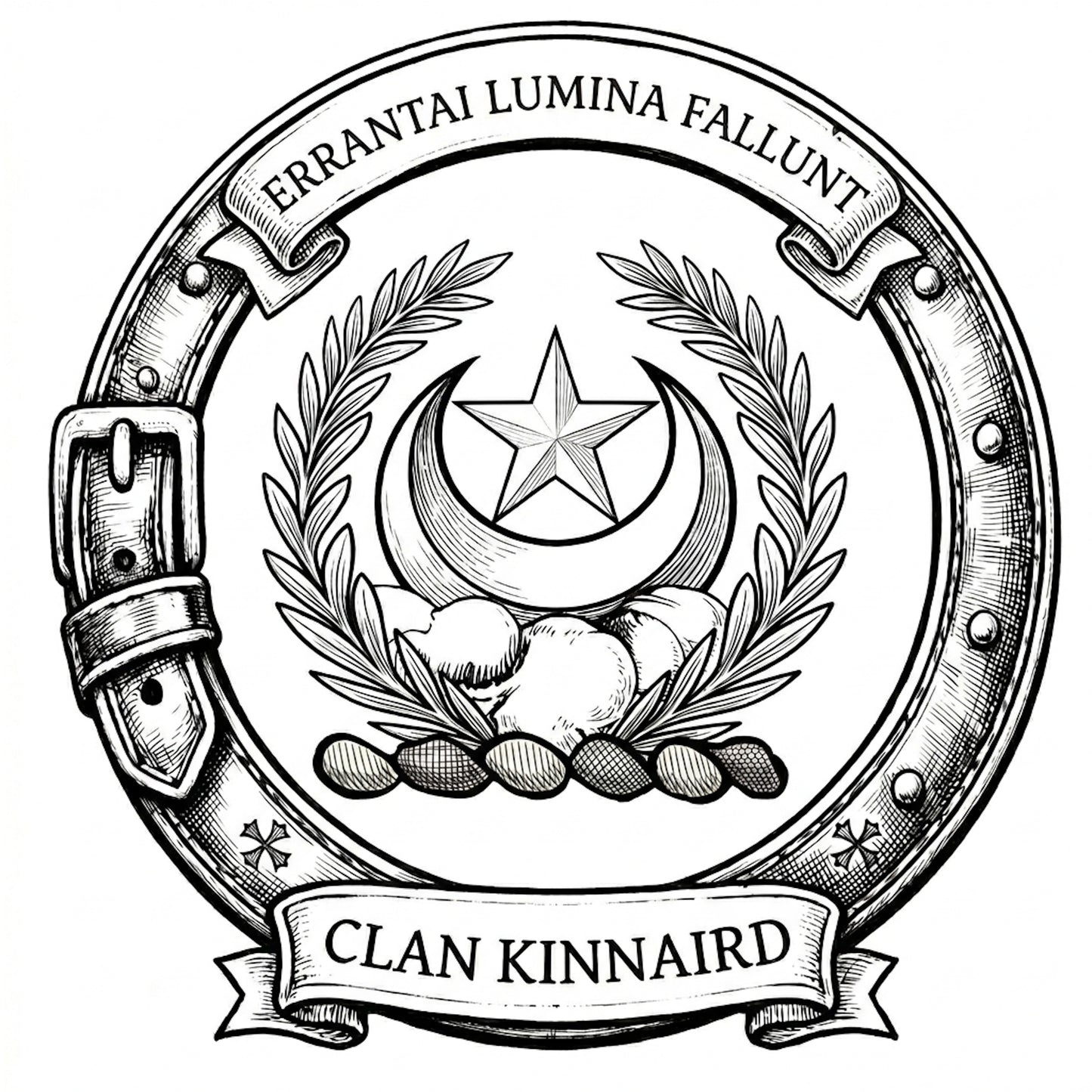 Clan Kinnaird Crest digital download: Includes Color PNG, B&W PNG, and SVG vector files