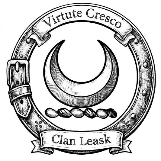 Clan Leask Crest digital download: Includes Color PNG, B&W PNG, and SVG vector files