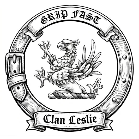 Clan Leslie Crest digital download: Includes Color PNG, B&W PNG, and SVG vector files