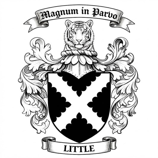 The Little Family Coat of Arms digital download: Includes Color PNG, B&W PNG, and SVG vector files