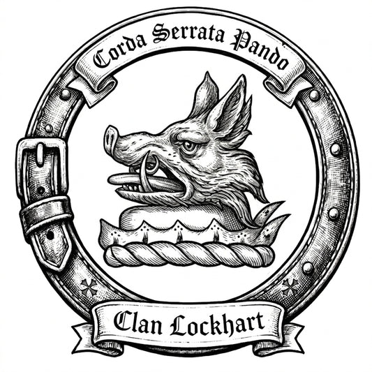 Clan Lockhart Crest digital download: Includes Color PNG, B&W PNG, and SVG vector files