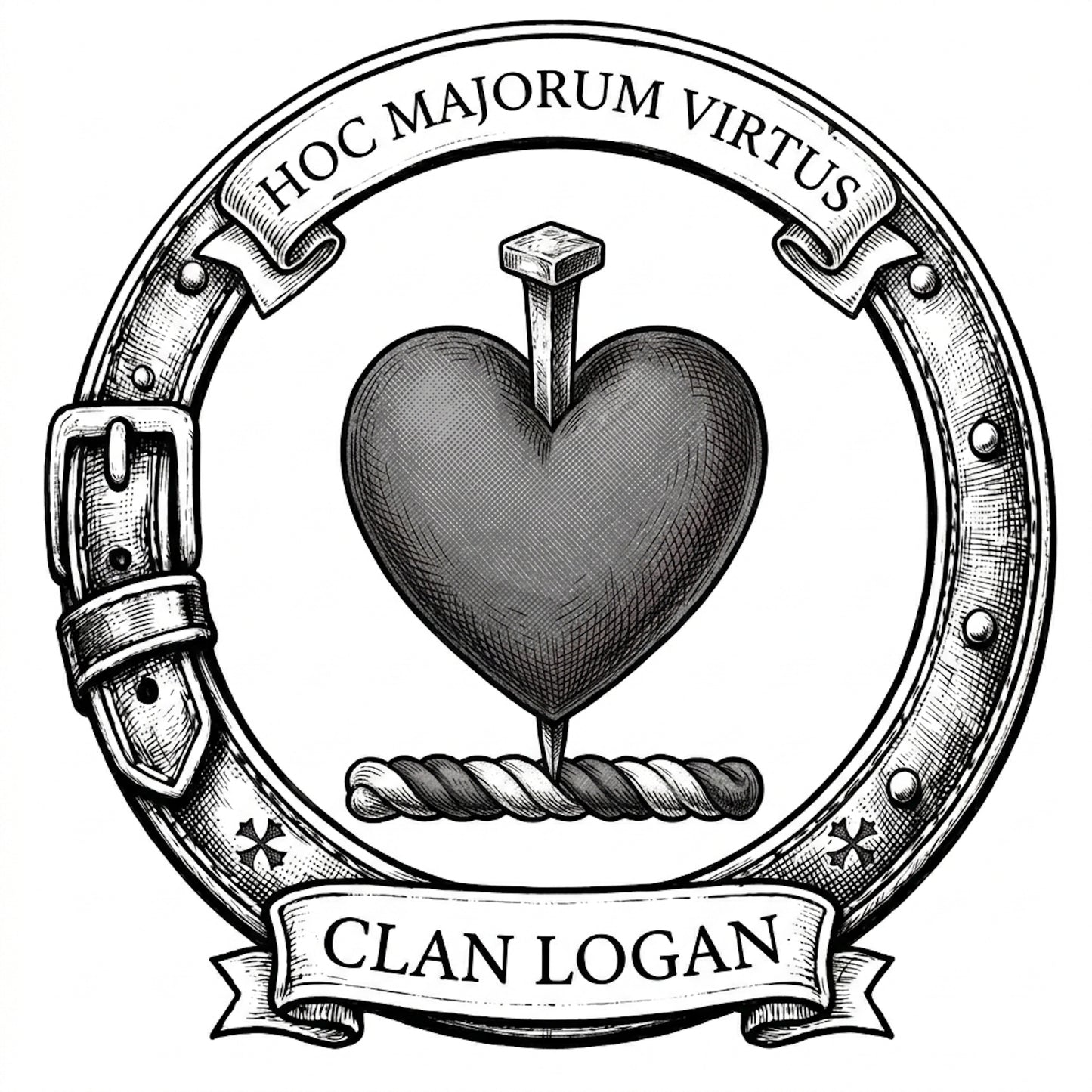 Clan Logan Crest digital download: Includes Color PNG, B&W PNG, and SVG vector files