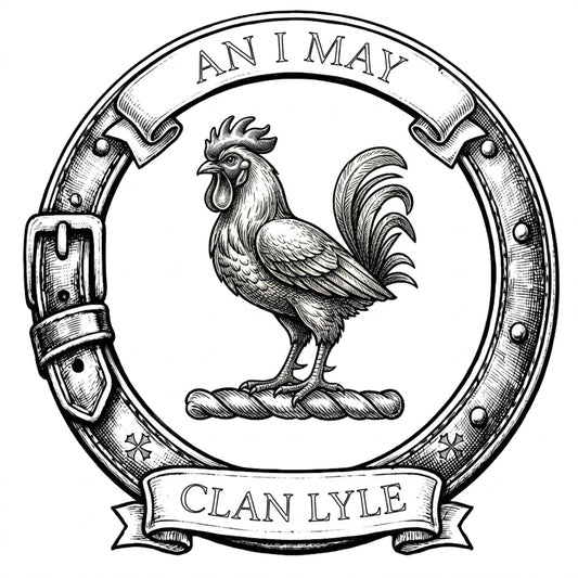 Clan Lyle Crest digital download: Includes Color PNG, B&W PNG, and SVG vector files