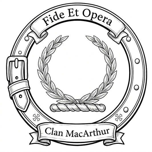 Clan MacArthur Crest digital download: Includes Color PNG, B&W PNG, and SVG vector files