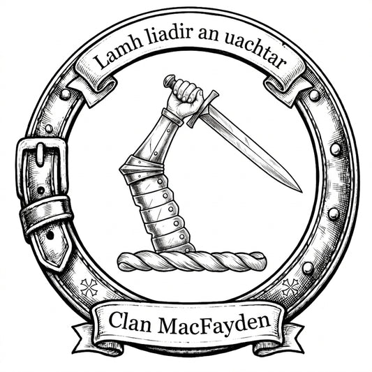 Clan MacFayden Crest digital download: Includes Color PNG, B&W PNG, and SVG vector files