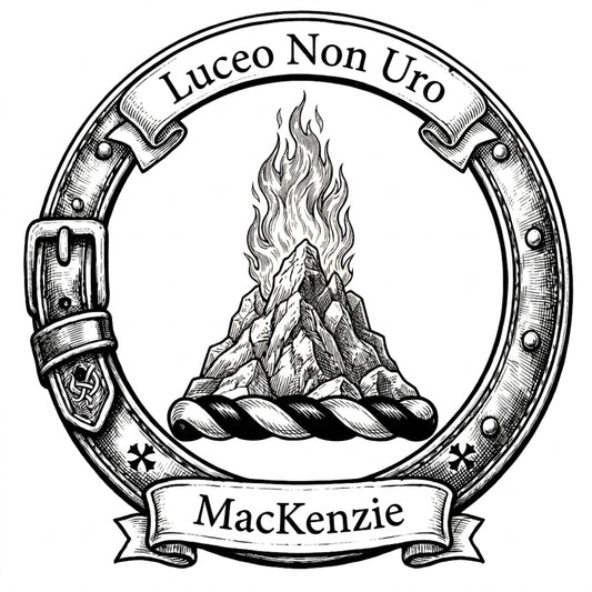 Clan MacKenzie Crest digital download: Includes Color PNG, B&W PNG, and SVG vector files