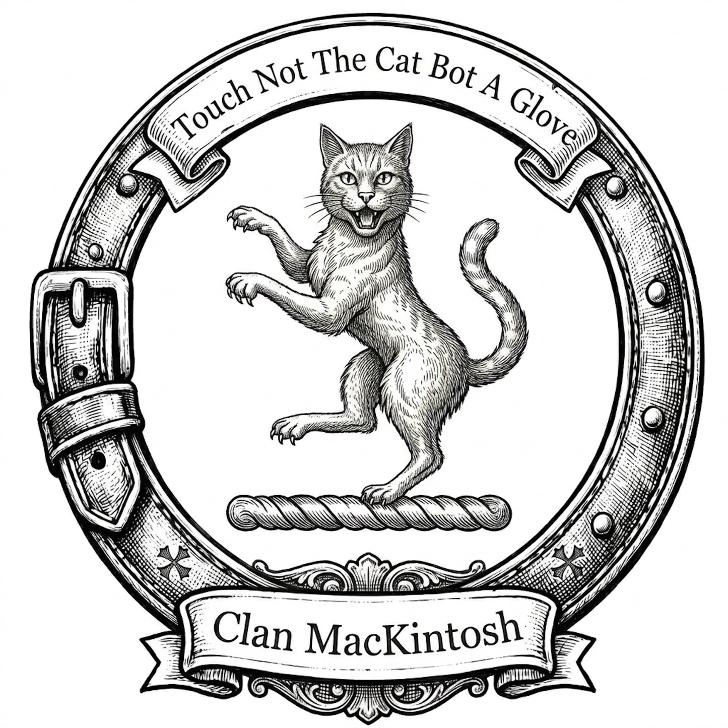 Clan MacKintosh Crest digital download: Includes Color PNG, B&W PNG, and SVG vector files