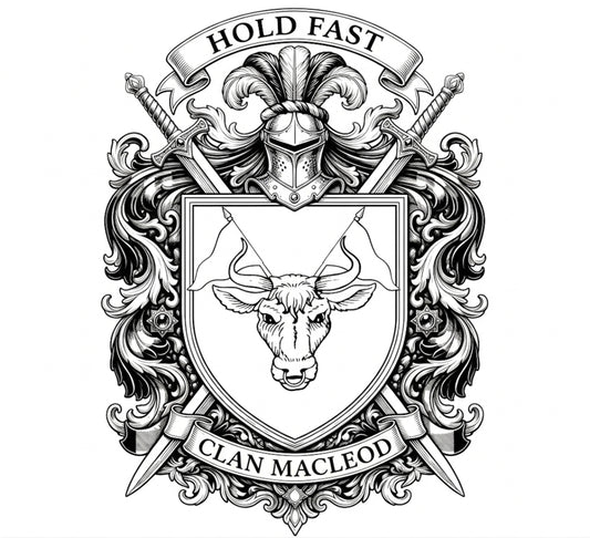 Clan MacLeod Crest digital download: Includes Color PNG, B&W PNG, and SVG vector files
