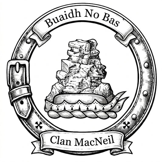 Clan MacNeil Crest digital download: Includes Color PNG, B&W PNG, and SVG vector files
