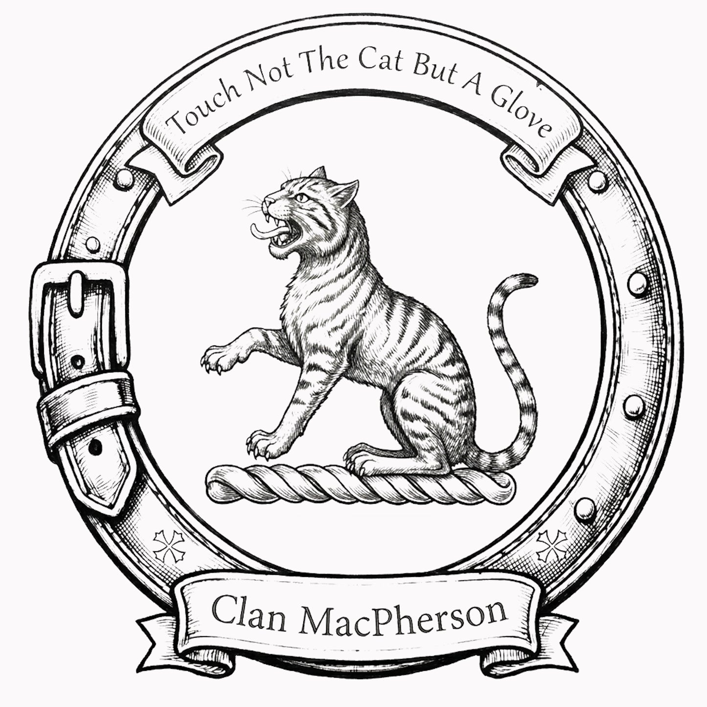 Clan MacPherson Crest digital download: Includes Color PNG, B&W PNG, and SVG vector files