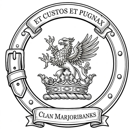 Clan Marjoribanks Crest digital download: Includes Color PNG, B&W PNG, and SVG vector files