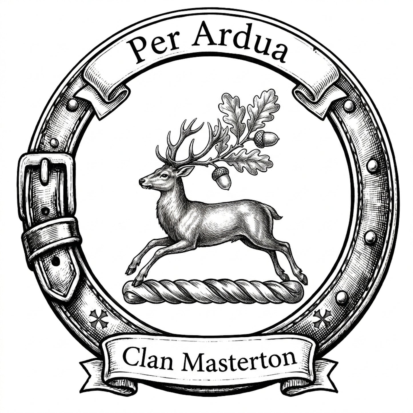 Clan Masterton Crest digital download: Includes Color PNG, B&W PNG, and SVG vector files