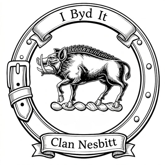 Clan Nesbitt Crest digital download: Includes Color PNG, B&W PNG, and SVG vector files