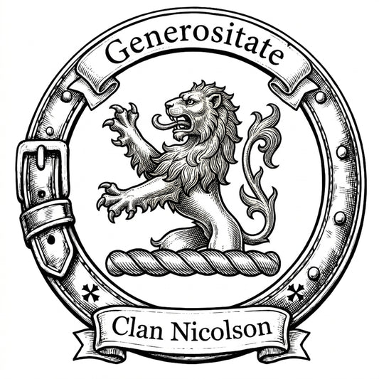 Clan Nicolson Crest digital download: Includes Color PNG, B&W PNG, and SVG vector files