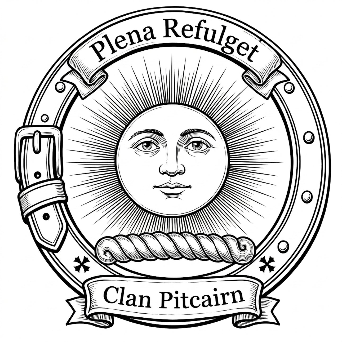 Clan Pitcairn Crest digital download: Includes Color PNG, B&W PNG, and SVG vector files